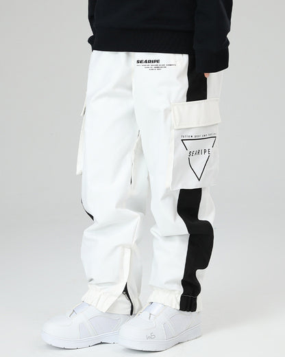 Ski Wear Neon Reflective Cargo Snow Pants -Unisex