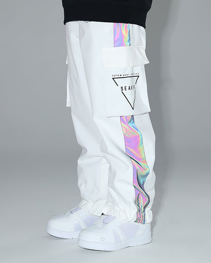 Ski Wear Neon Reflective Cargo Snow Pants -Unisex