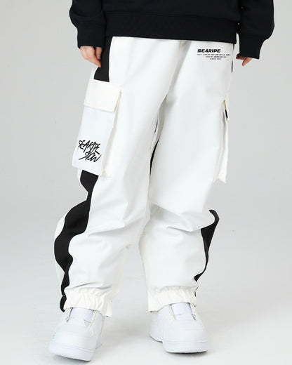 Ski Wear Neon Reflective Cargo Snow Pants -Unisex