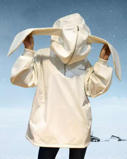 Ski Wear Outdoor Adorable Bunny Ears Warm Hoodie -Unisex