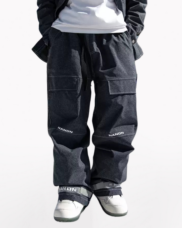 Ski Wear Outdoor Baggy Denim Ski Pants