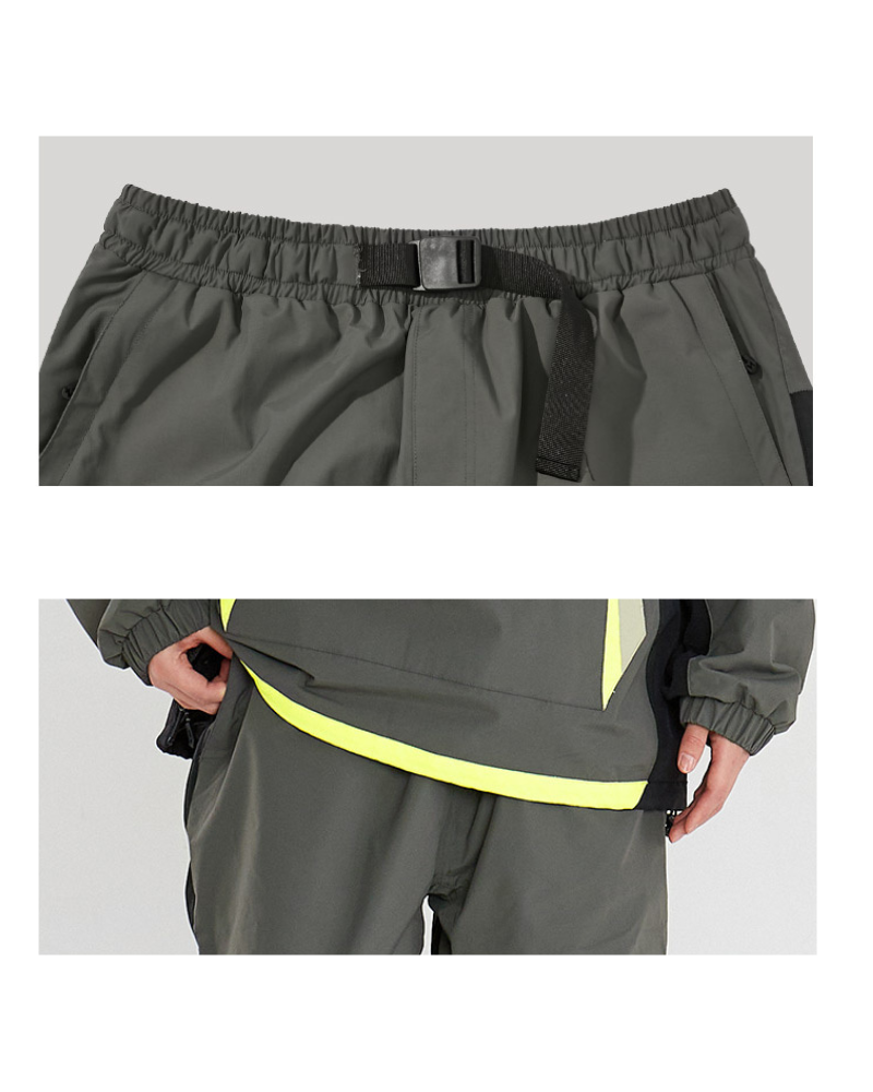 Ski Wear Snowboarding Patchwork Snow Suit -Unisex