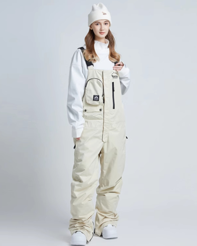 Ski Wear Snowboard Gear Cargo Ski Bibs -Unisex
