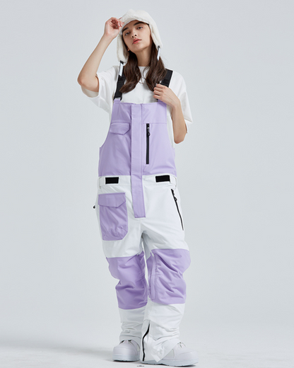 Ski Wear Snowboard Gear Cargo Ski Bibs -Unisex