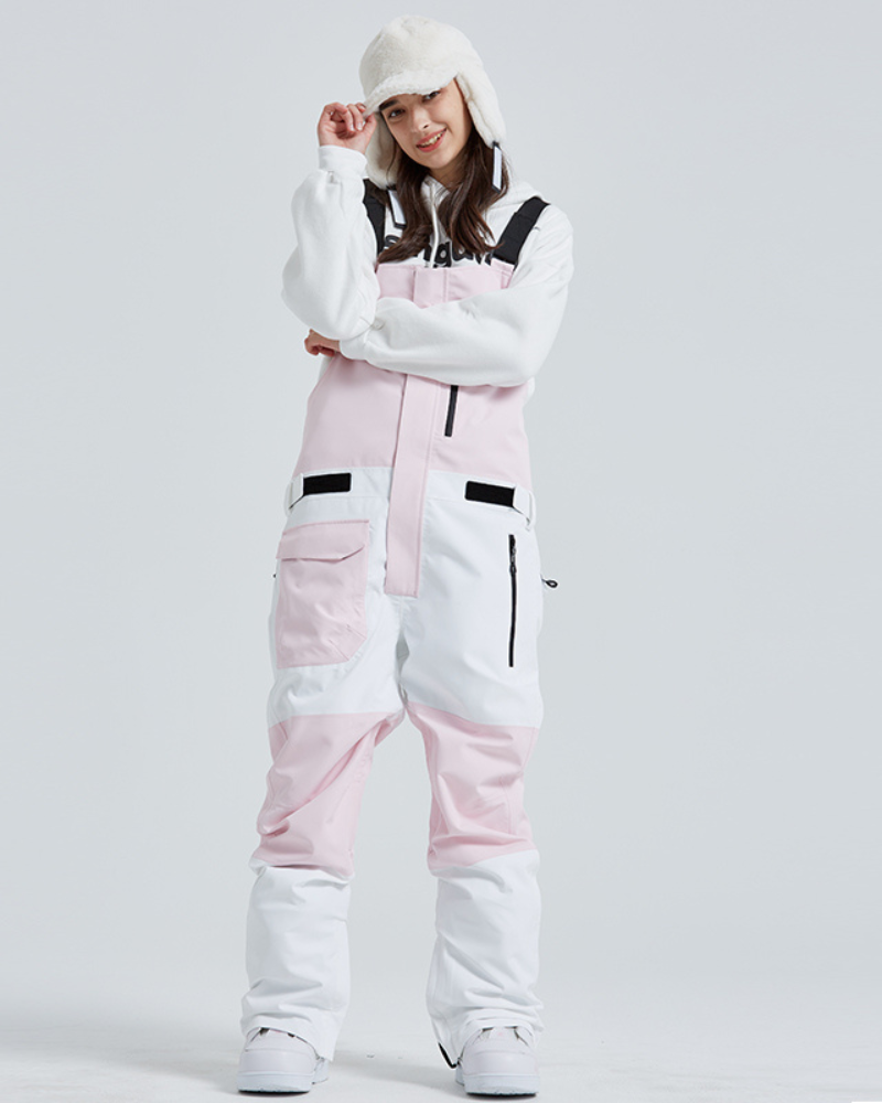 Ski Wear Snowboard Gear Cargo Ski Bibs -Unisex