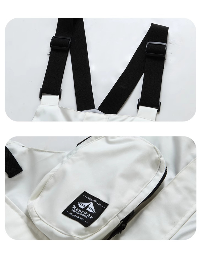 Ski Wear Snowboard Gear Cargo Ski Bibs -Unisex