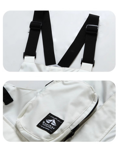 Ski Wear Snowboard Gear Cargo Ski Bibs -Unisex