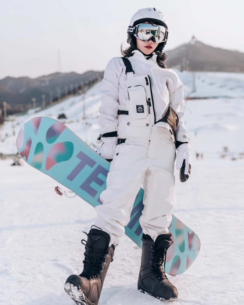 Ski Wear Snowboard Gear Cargo Ski Bibs -Unisex