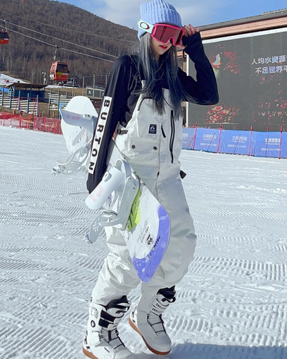 Ski Wear Snowboard Gear Cargo Ski Bibs -Unisex
