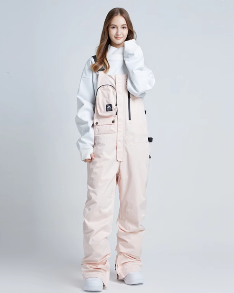 Ski Wear Snowboard Gear Cargo Ski Bibs -Unisex