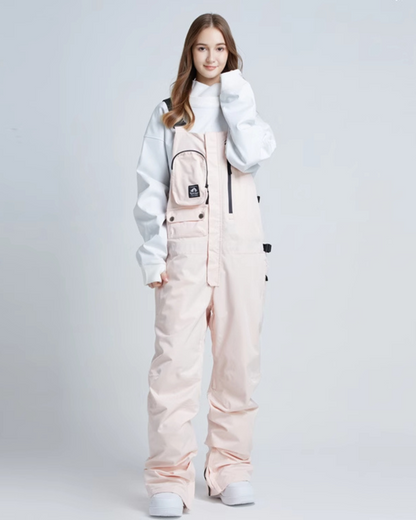 Ski Wear Snowboard Gear Cargo Ski Bibs -Unisex