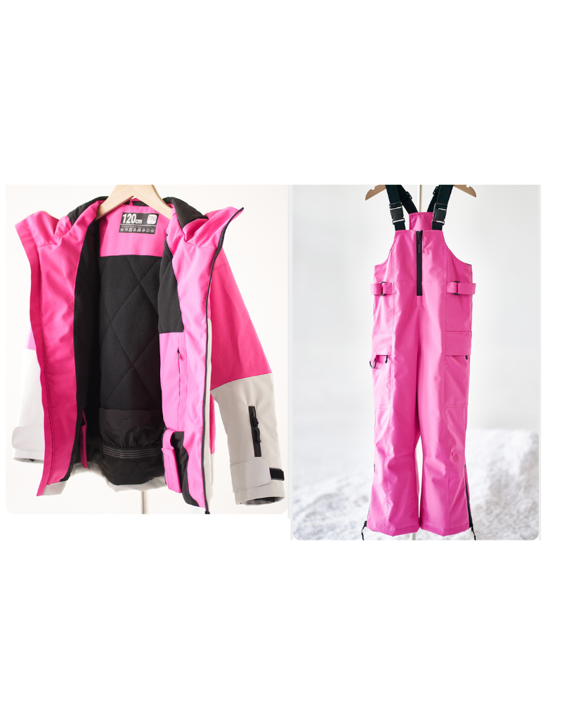 Ski Wear Outdoor Waterproof Jacket&Bibs Kids Snow Suit (Single Unit Available)