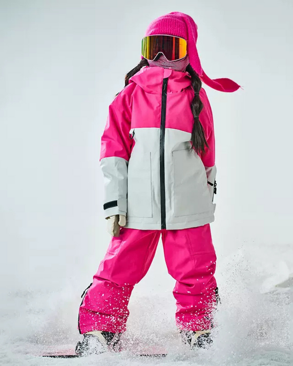 Ski Wear Outdoor Waterproof Jacket&Bibs Kids Snow Suit (Single Unit Available)