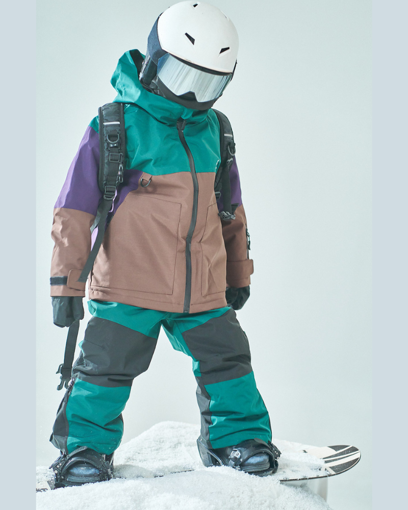 Ski Wear Outdoor Waterproof Jacket&amp;Bibs Kids Snow Suit (Single Unit Available)