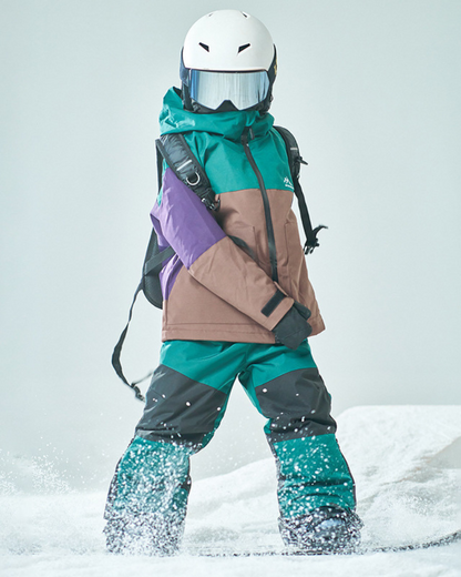 Ski Wear Outdoor Waterproof Jacket&amp;Bibs Kids Snow Suit (Single Unit Available)