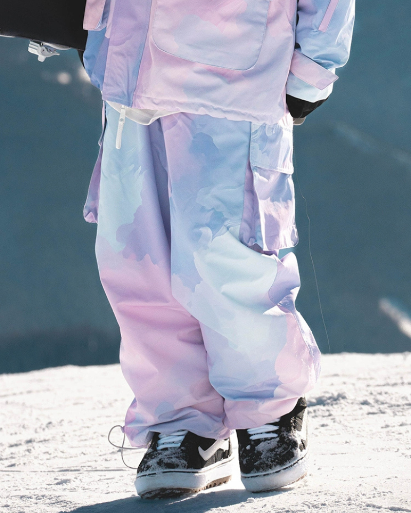 Ski Wear Pink&Purple Snow Jacket&Pants Suit (Single Unit Available)