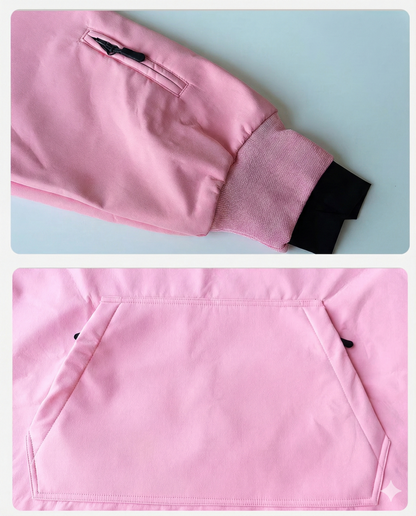 Ski Wear Bunny Ear Waterproof Loose-Fit Ski Hoodie - Women&