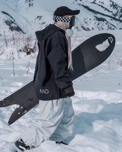 Ski Wear Bunny Ear Waterproof Loose-Fit Ski Hoodie - Women&