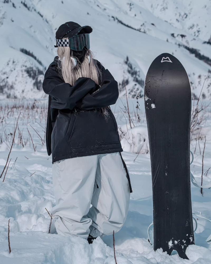 Ski Wear Bunny Ear Waterproof Loose-Fit Ski Hoodie - Women&