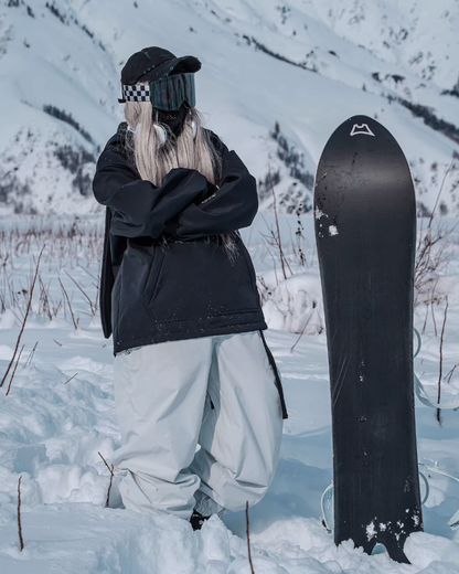 Ski Wear Bunny Ear Waterproof Loose-Fit Ski Hoodie - Women&