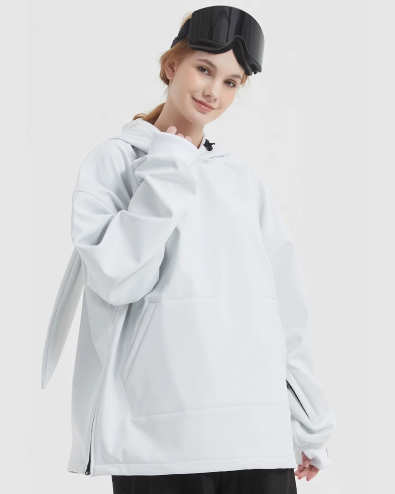 Ski Wear Waterproof Snow Bunny Hoodie -Unisex