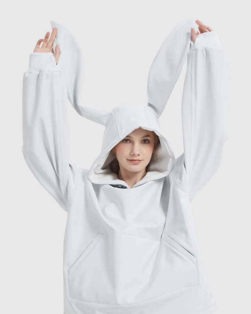 Ski Wear Waterproof Snow Bunny Hoodie -Unisex