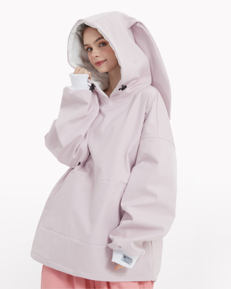 Ski Wear Waterproof Unisex Snow Bunny Hoodie