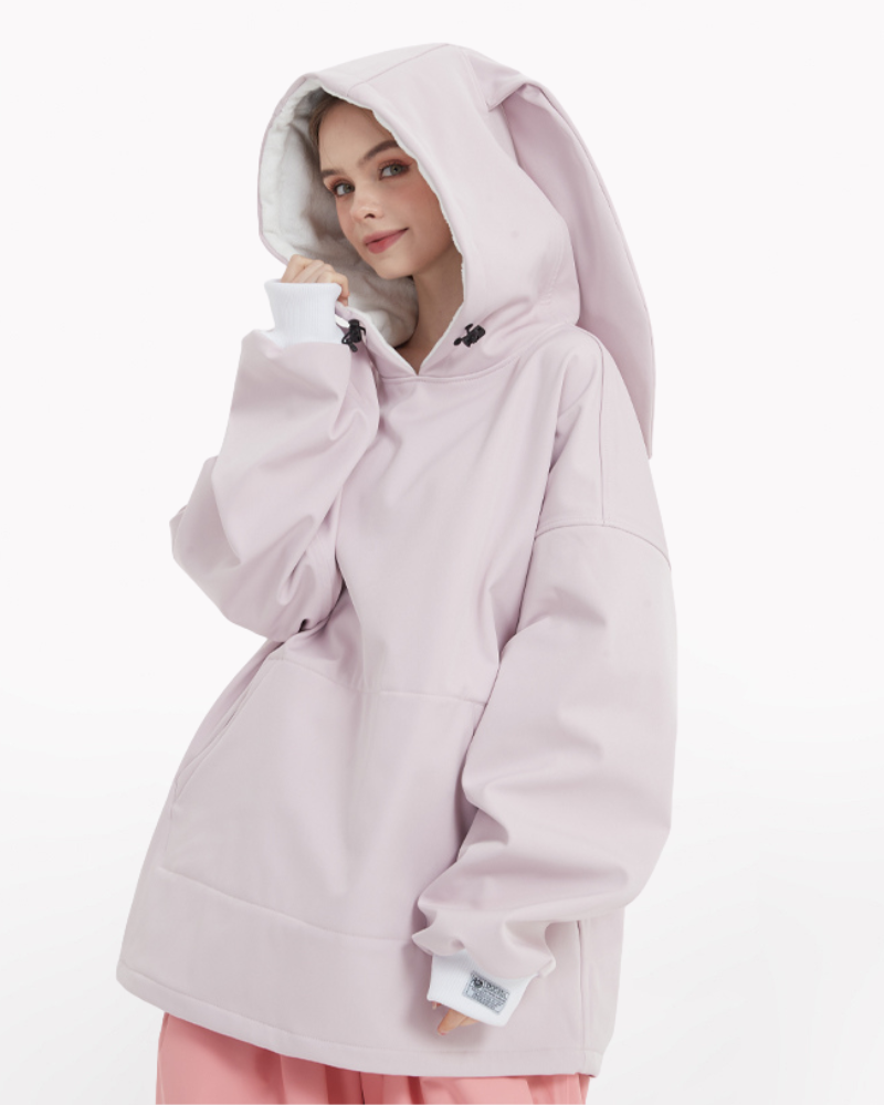 Ski Wear Waterproof Snow Bunny Hoodie -Unisex