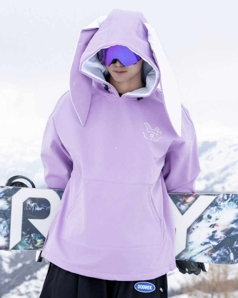 Ski Wear Waterproof Unisex Snow Bunny Hoodie