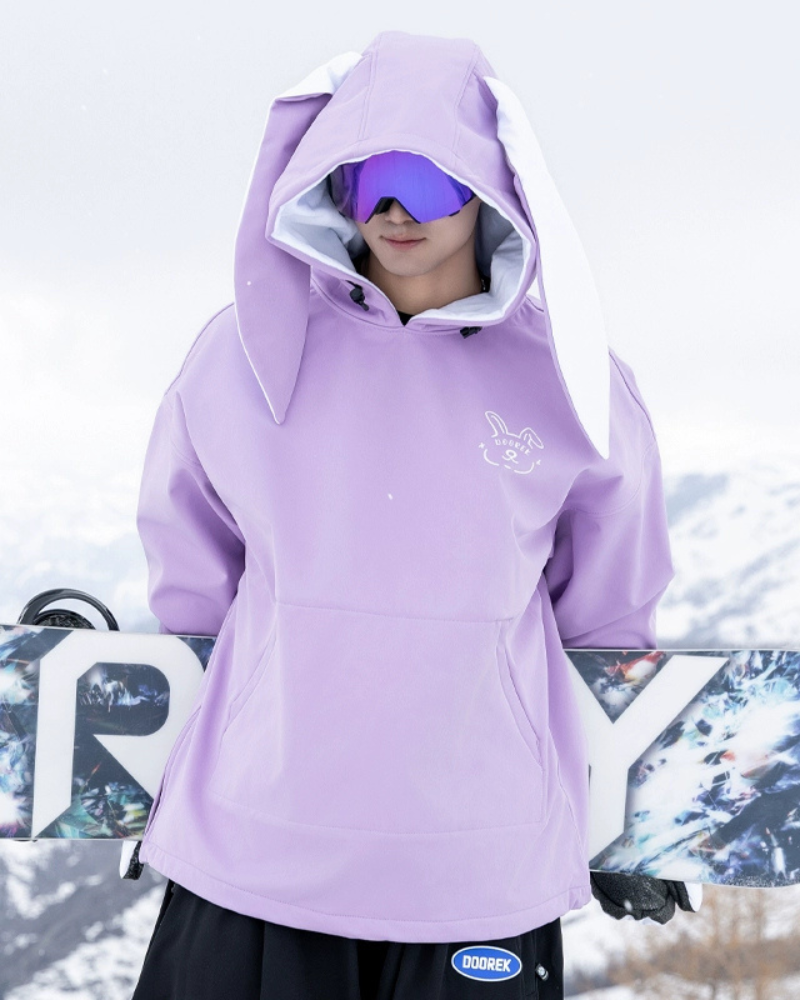 Ski Wear Waterproof Snow Bunny Hoodie -Unisex