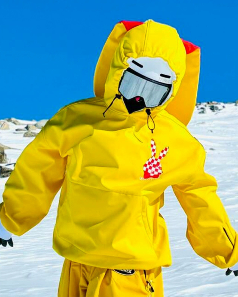 Ski Wear Waterproof Snow Bunny Hoodie -Unisex