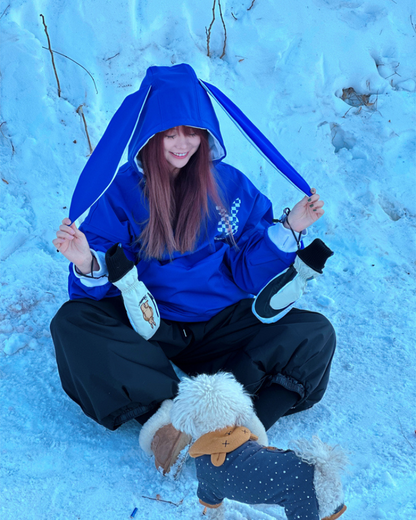 Ski Wear Waterproof Snow Bunny Hoodie -Unisex