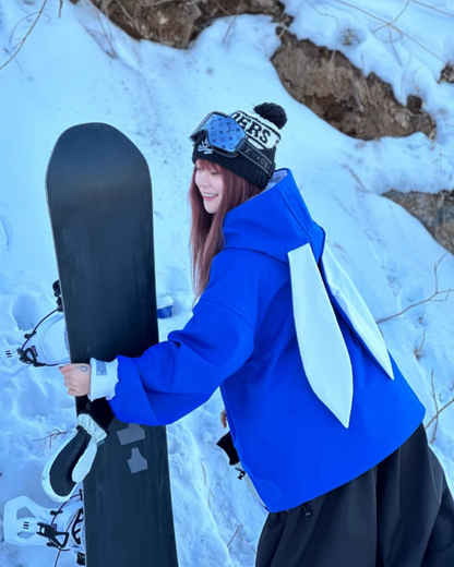 Ski Wear Waterproof Snow Bunny Hoodie -Unisex