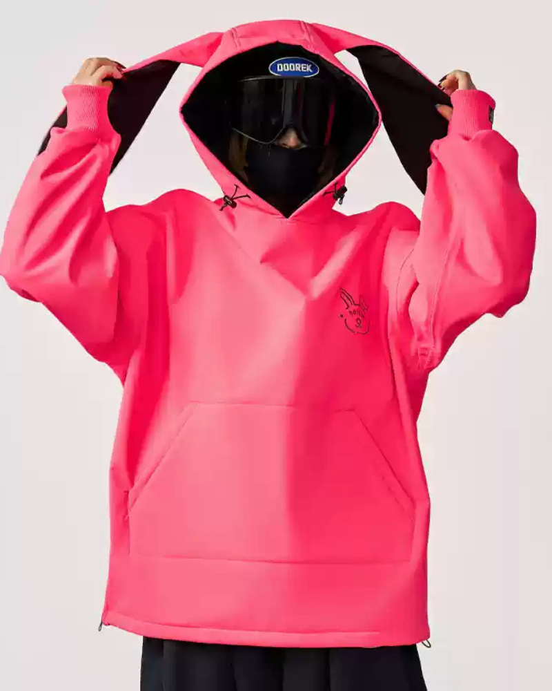 Ski Wear Waterproof Unisex Snow Bunny Hoodie