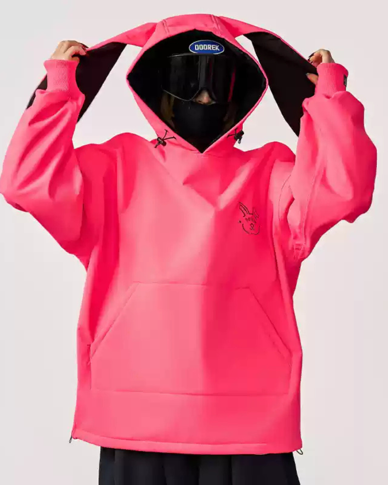 Ski Wear Waterproof Snow Bunny Hoodie -Unisex