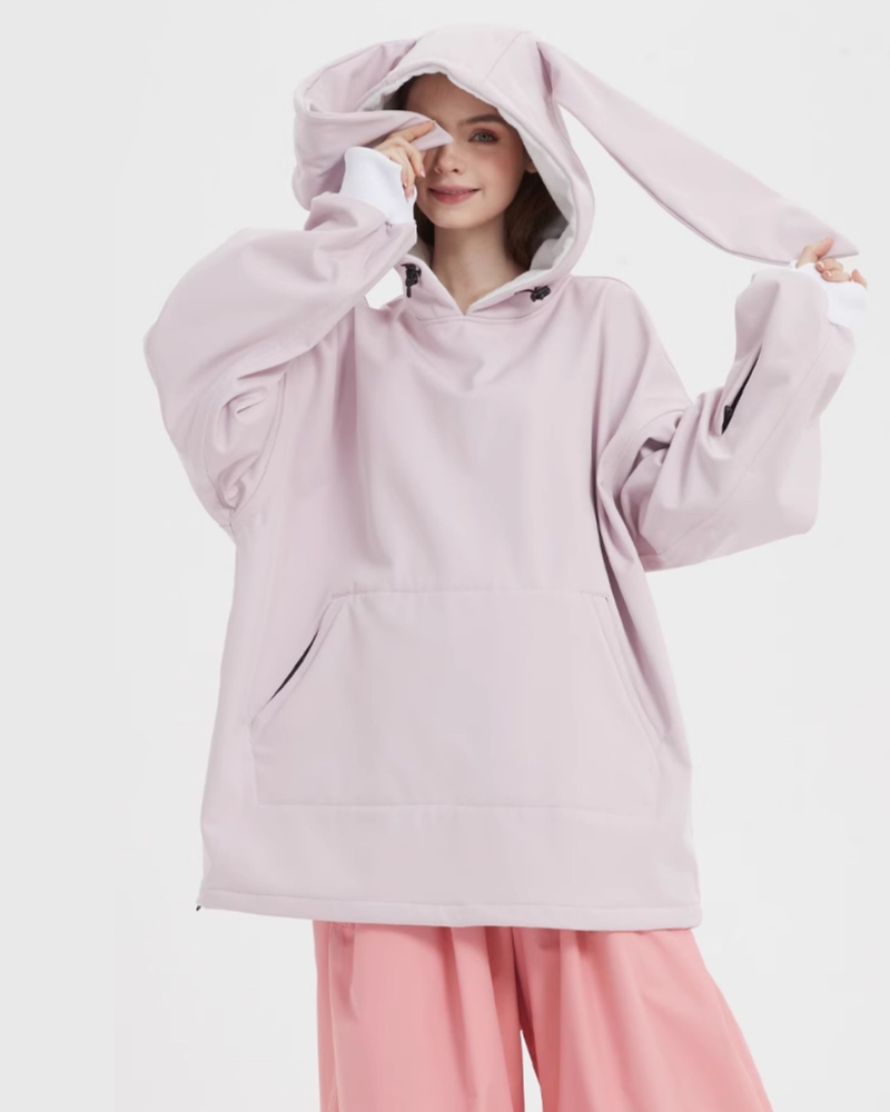 Ski Wear Waterproof Snow Bunny Hoodie -Unisex
