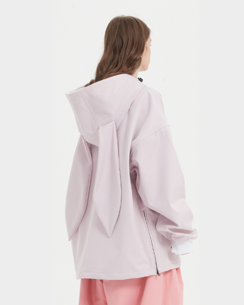 Ski Wear Waterproof Snow Bunny Hoodie -Unisex