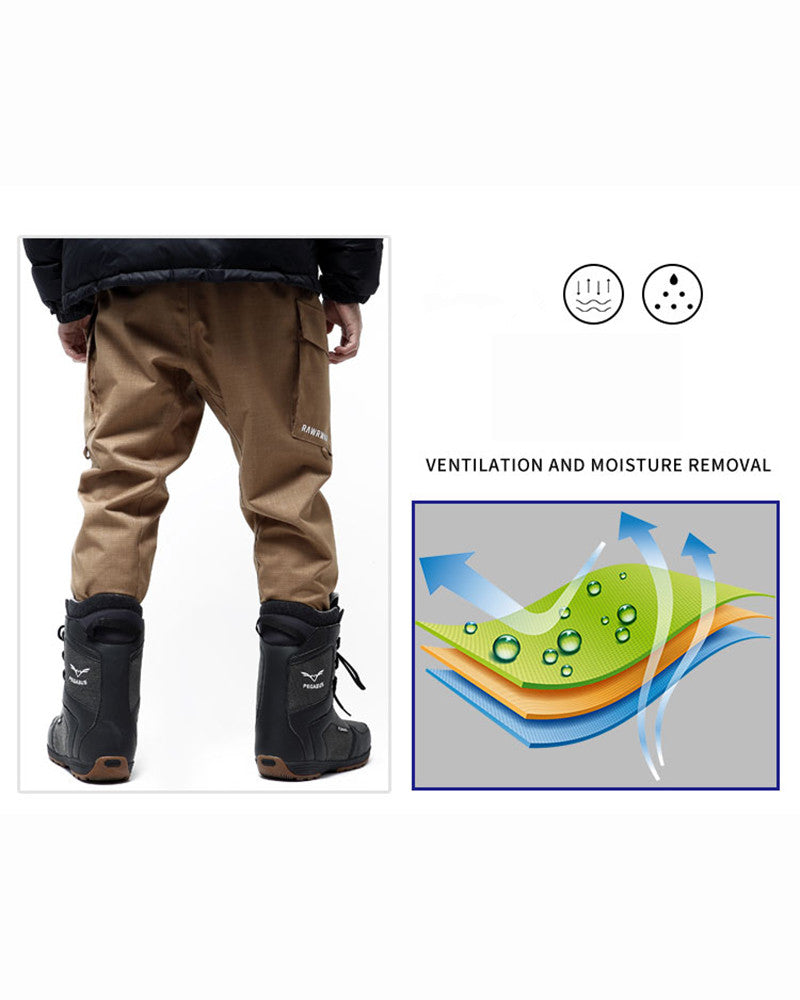 Ski Wear Slim Snowboard Unisex Cargo Snow Pants