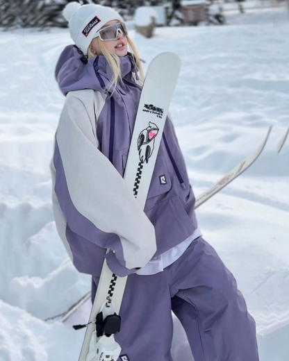 Ski Wear Snowboard 3L Purple Snow Jacket&amp;Pants Suit - Unisex (Single Unit Available)