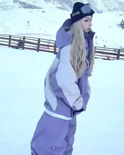 Ski Wear Snowboard 3L Purple Snow Jacket&amp;Pants Suit - Unisex (Single Unit Available)