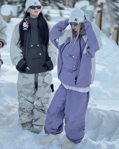 Ski Wear Snowboard 3L Purple Snow Jacket&amp;Pants Suit - Unisex (Single Unit Available)