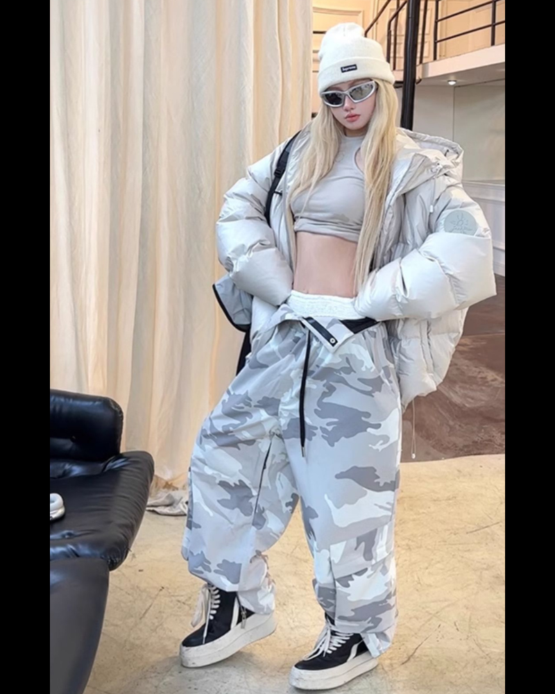 Ski Wear Snowboard Camo Cargo Baggy Snow Pants - Unisex