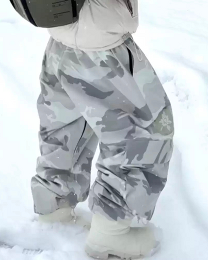 Ski Wear Snowboard Camo Cargo Baggy Snow Pants - Unisex