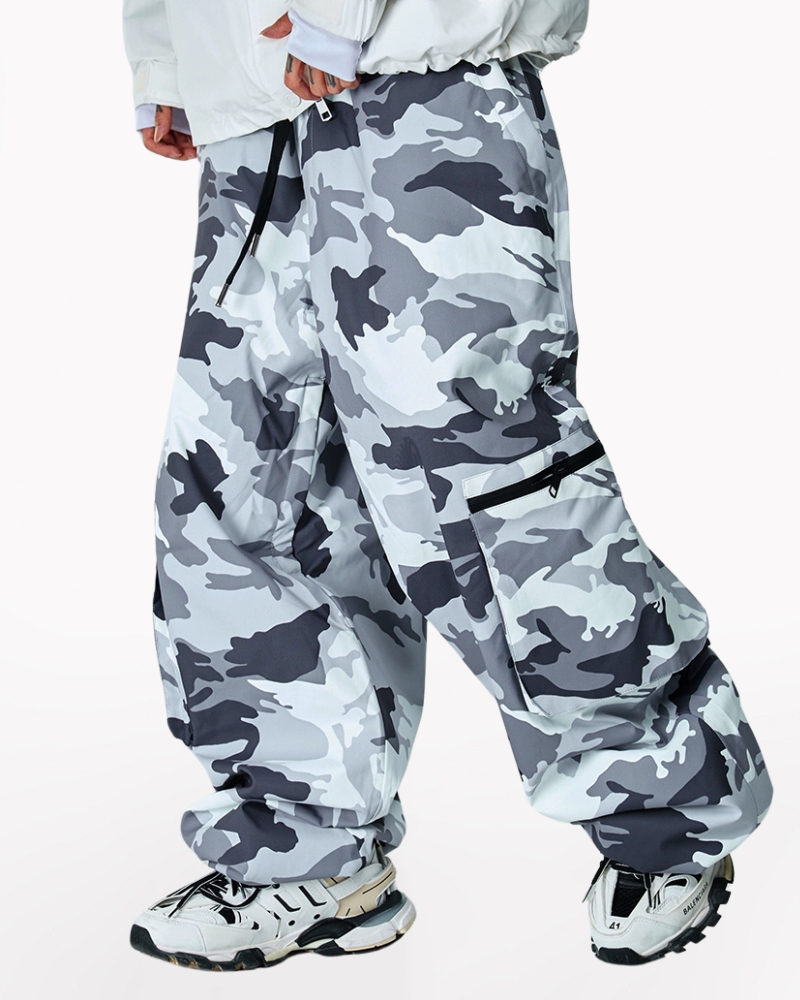 Ski Wear Snowboard Camo Cargo Baggy Snow Pants - Unisex