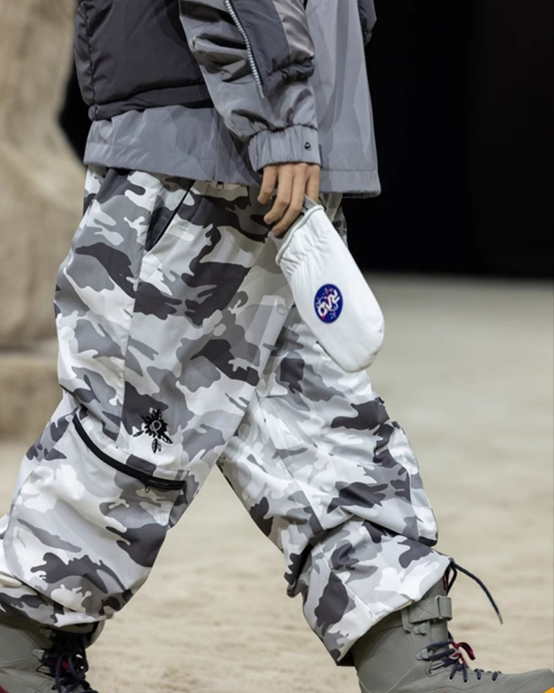 Ski Wear Snowboard Camo Cargo Baggy Snow Pants - Unisex