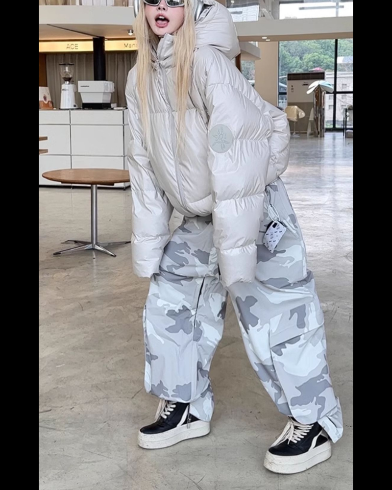 Ski Wear Snowboard Camo Cargo Baggy Snow Pants - Unisex