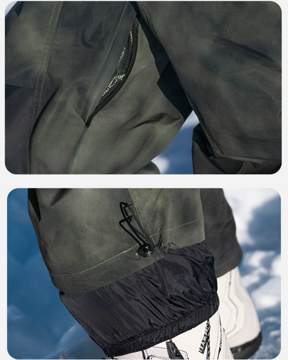 Ski Wear Snowboard Camo Oversize Snow Pants -Men&