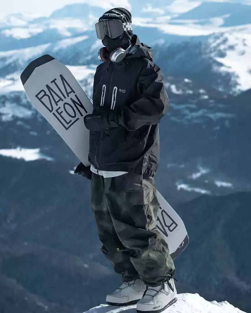Ski Wear Snowboard Camo Oversize Snow Pants -Men&