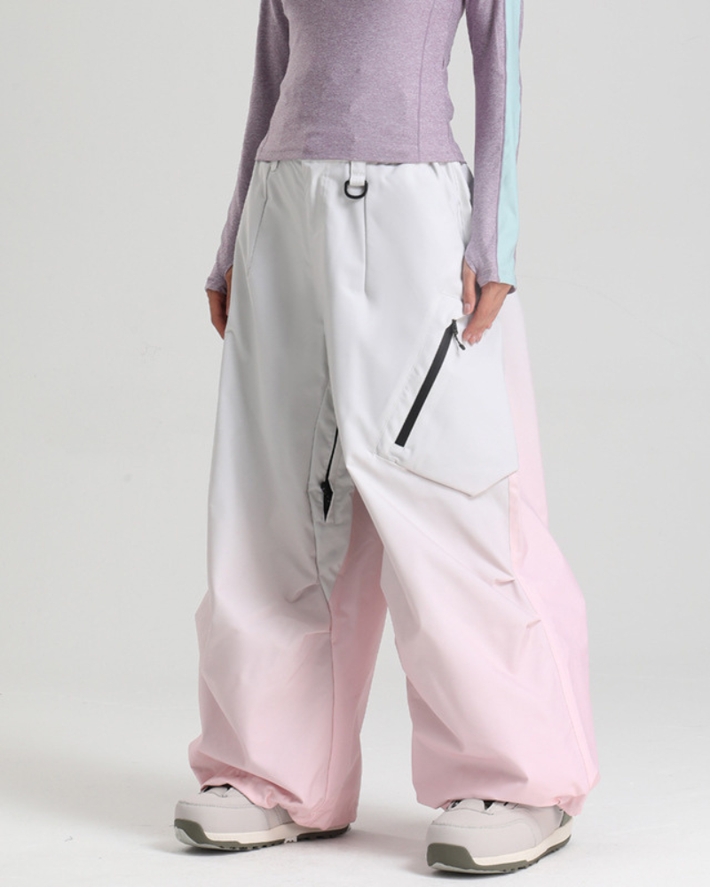 Ski Wear Snowboard Gear Cargo Baggy Snow Pants -Unisex