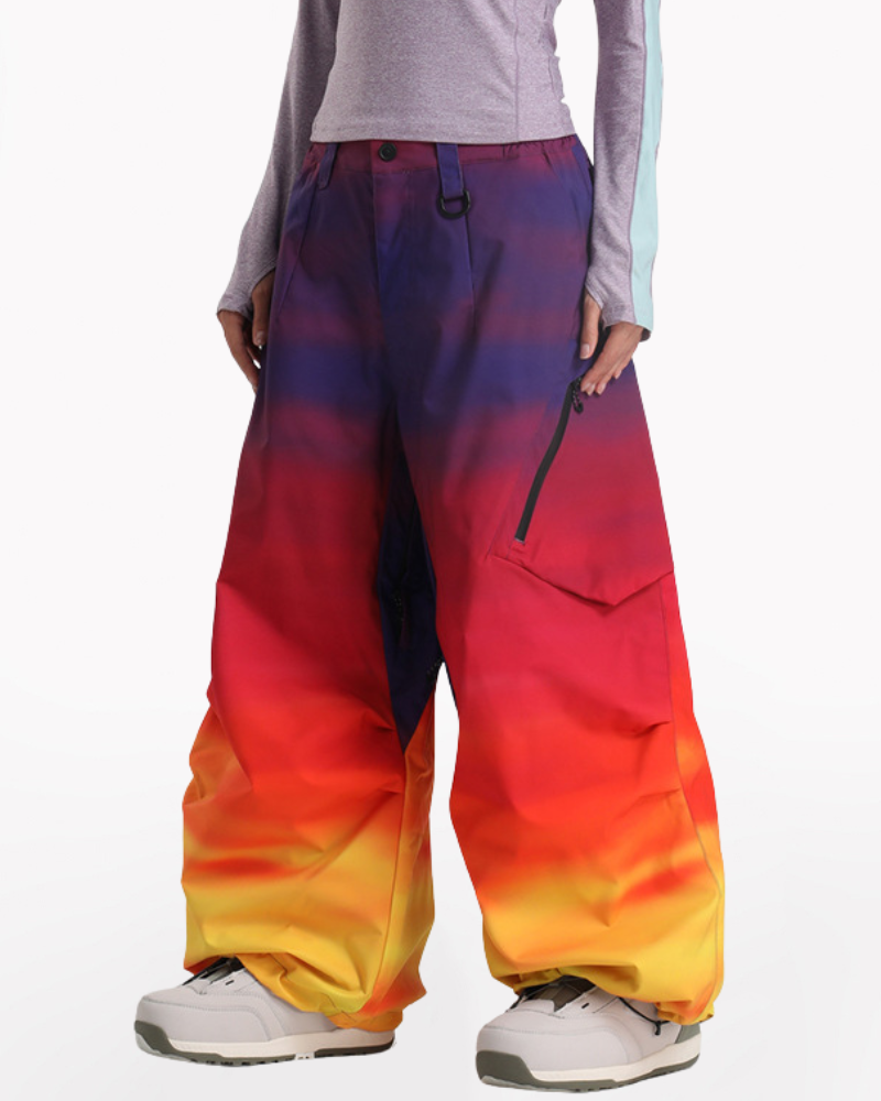 Ski Wear Snowboard Gear Cargo Baggy Snow Pants -Unisex